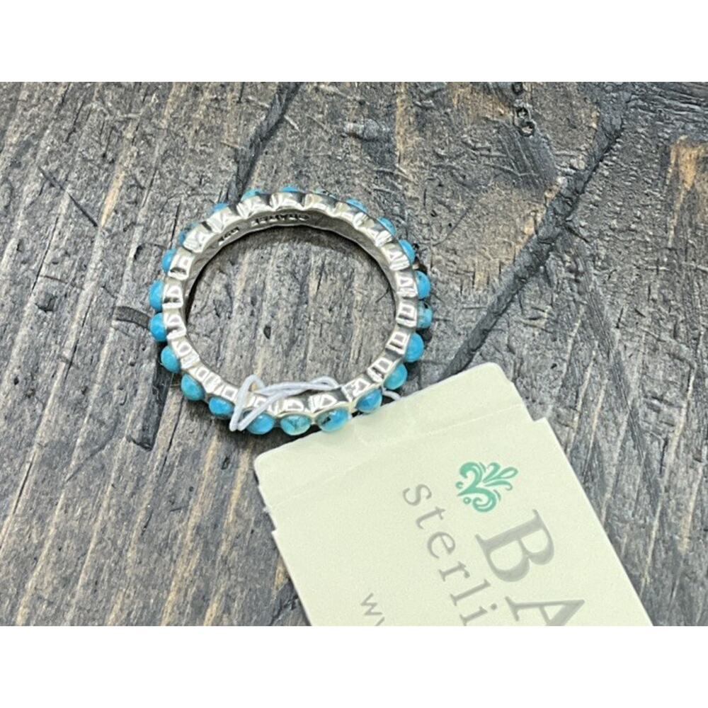 Barse Infinity Band Ring- Turquoise- Sterling Silver- 10- NWT - Picture 7 of 7